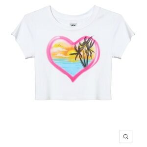 New with tags. Boys Lie white crop t shirt, women’s small